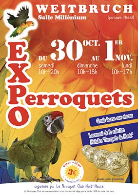 Affiche (exposition de perroquets)