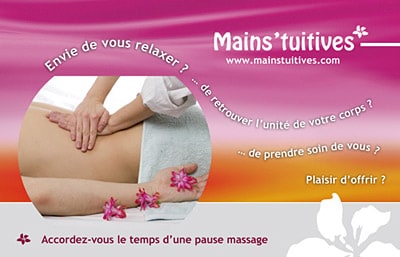 Carte de visites (cabinet de massage)